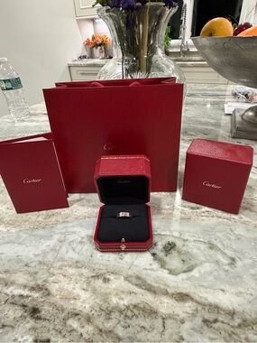 Cartier 18k white gold ring